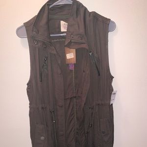 Charlotte Russe Green Vest Jacket
